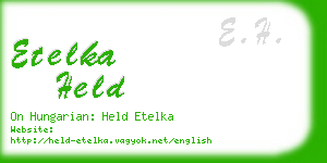 etelka held business card